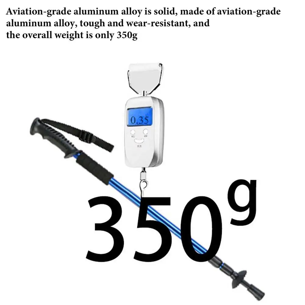 Trekking Poles For Hiking Lightweight Aluminum Alloy Telescopic Walking Stick Crutch Climbing Equipment Adjustable Outdoor