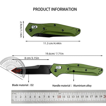 US Stock 940 Style Folding Pocket Knife S30V Stainless Steel Blade Green Aviation Aluminum Handle Axis Lock EDC Every Day Carry Tactical Tool Outdoor Survival Camping Hiking Gift for Men Wholesale Supplier Factory Price High