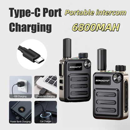 High Power Walkie Talkie with Noise Reduction Clear Sound One-Click Pairing Long Standby And Strong Penetration for Outdoor Comm