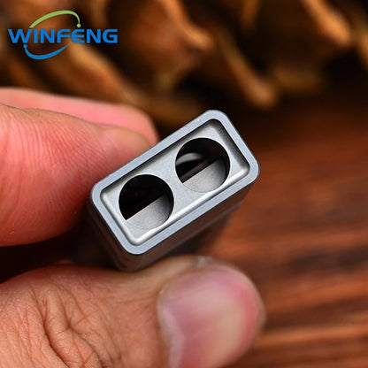 High Decibel Titanium Emergency Whistle Dual Frequency Survival Whistle with Compass for Outdoor Camping Hiking Exploring