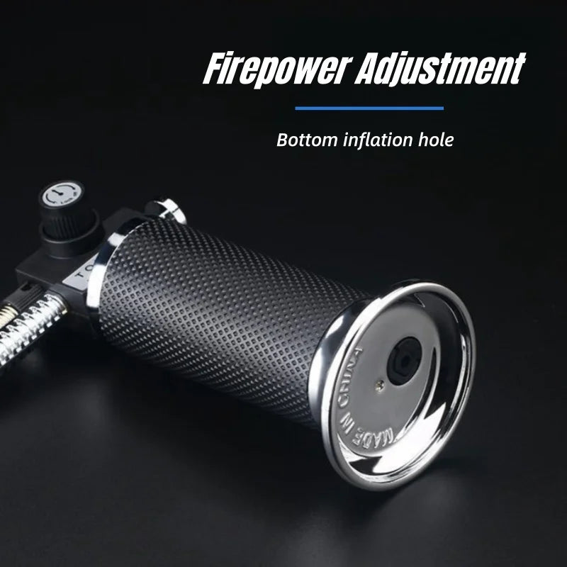 Metal Dual Flame Jet Gas Lighter High Firepower Outdoor Windproof Portable Torch Welding Gun for Kitchen BBQ Welding Baking
