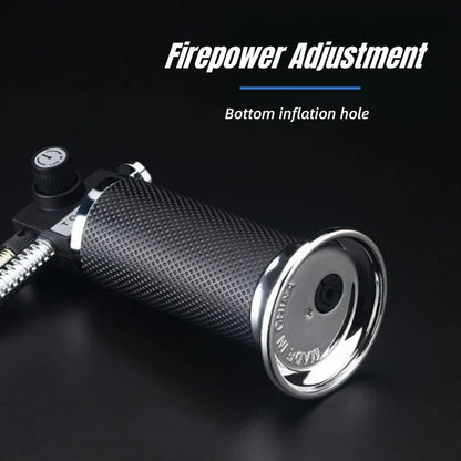 Metal Dual Flame Jet Gas Lighter High Firepower Outdoor Windproof Portable Torch Welding Gun for Kitchen BBQ Welding Baking