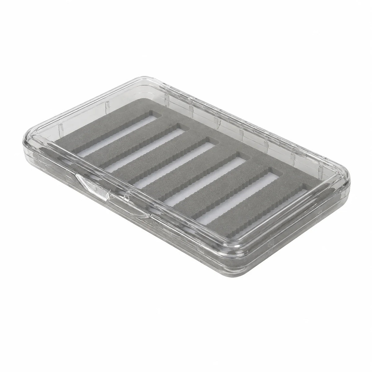 Aventik Transparent ABS Fly Fishing Box, Slim Clear Fly Storage Case with EVA Foam Inserts, Pocket Fly Organizer