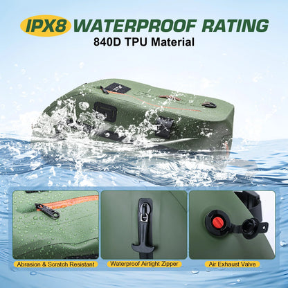 Goture IPX8 Waterproof Fishing Dry Backpack for Fishing Trout Tackle Backpack Fly Sling Pack 840D TUP Fishing Tool Storage Bag