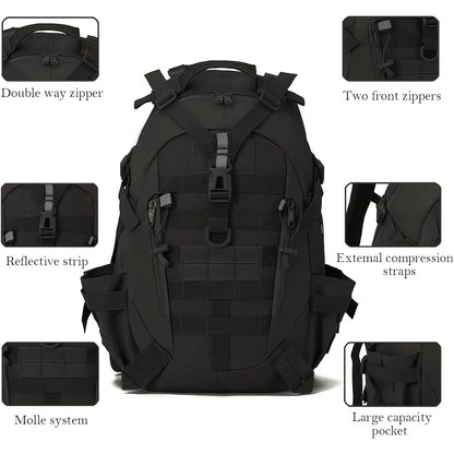 Hunting Tactical Backpack with Reflective Strips & Modular Loading System Ideal for Hunting Gear Storage Camping Hiking Outdoor