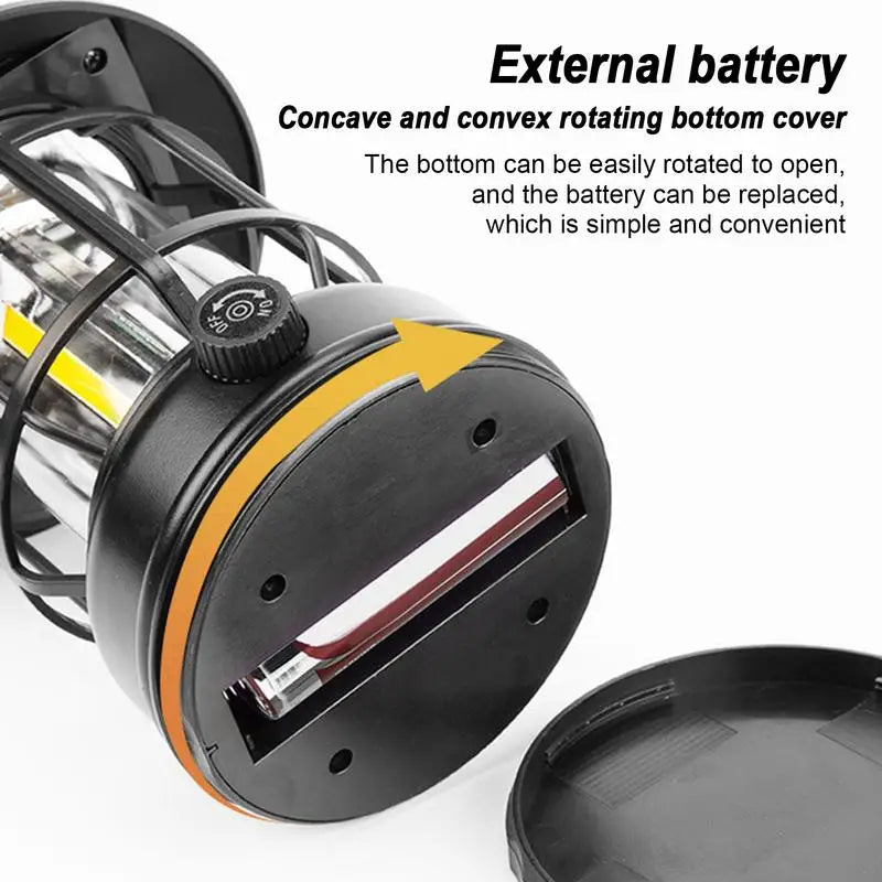 Solar Camping Lantern Motion Sensor Rechargeable Tent Light Lantern Portable Solar Powered Landscape Hiking Flashlight For