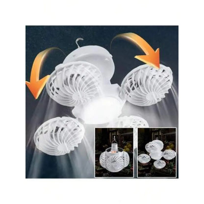 2-in-1 Foldable Solar Camping Lantern – Portable USB Rechargeable LED Light