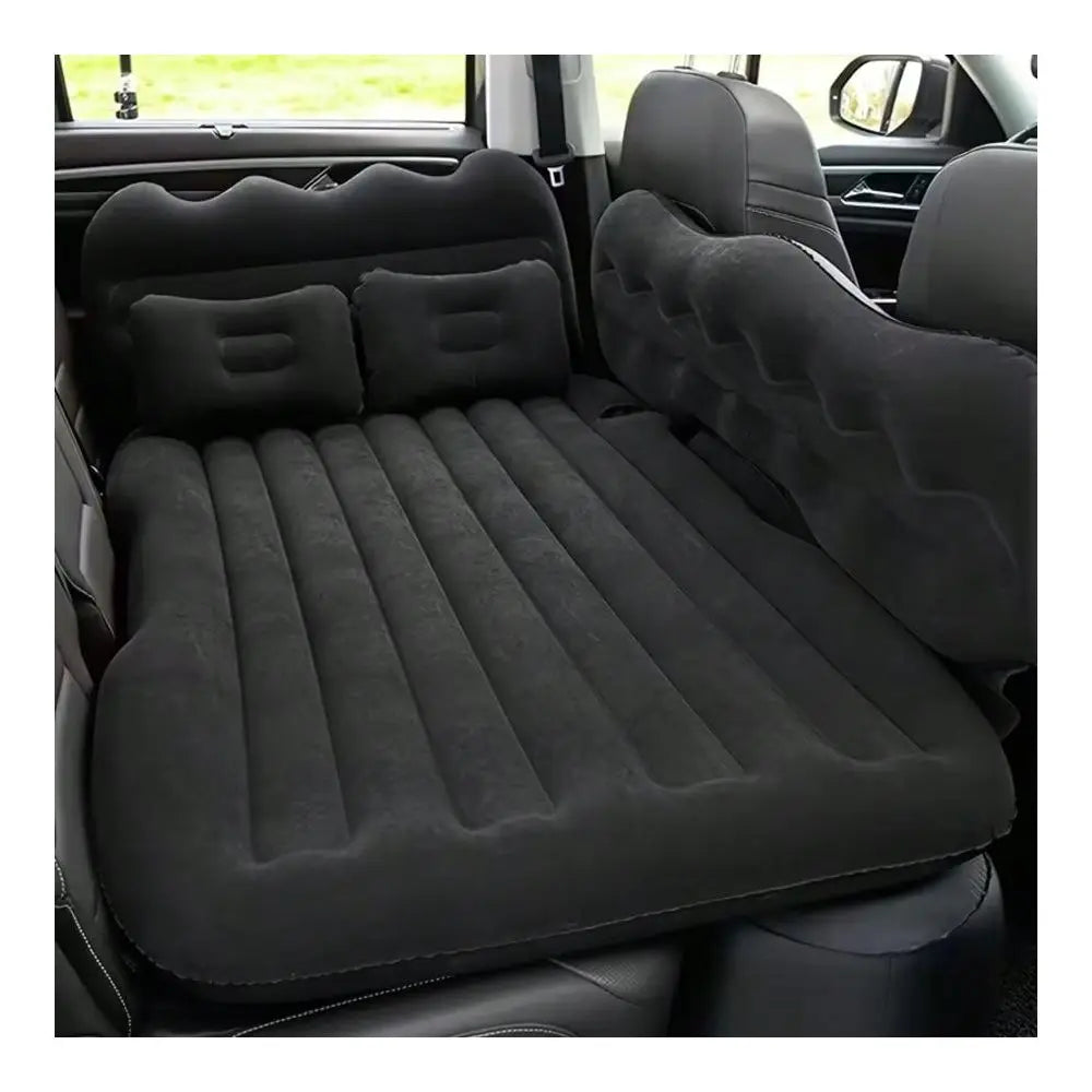 Inflatable Car Air Mattress For SUV Back Seat, Portable Travel Camping Bed With 2 Air Pillows And Electric Pump, Universal Car