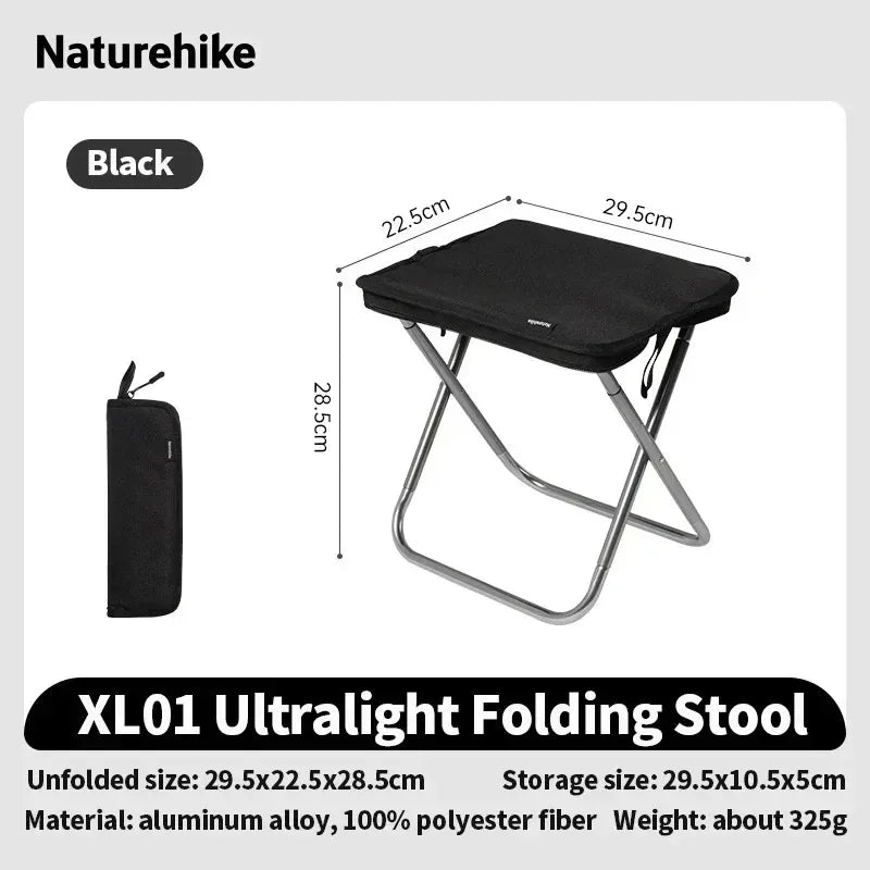 Naturehike Portable Folding Stool – Lightweight Collapsible Outdoor Seat for Travel, Fishing, Camping & Picnics