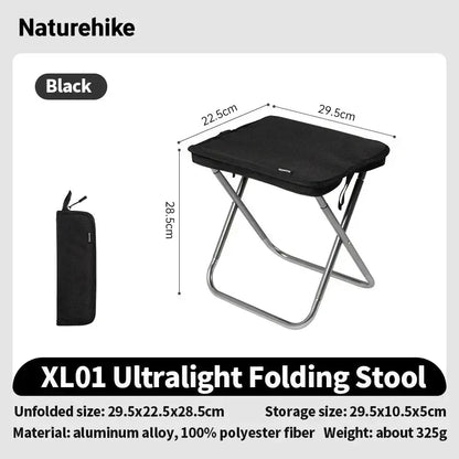 Naturehike Portable Folding Stool – Lightweight Collapsible Outdoor Seat for Travel, Fishing, Camping & Picnics