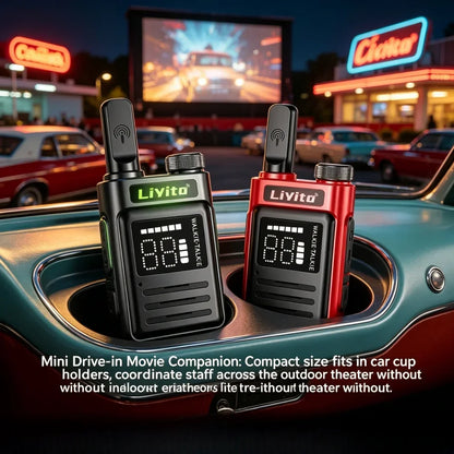 Motolola Mini Two Way Radio 2 Pack Walkie Talkie Long Range Rechargeable Durable for Camping Hiking Outdoor Adventure COD Radio