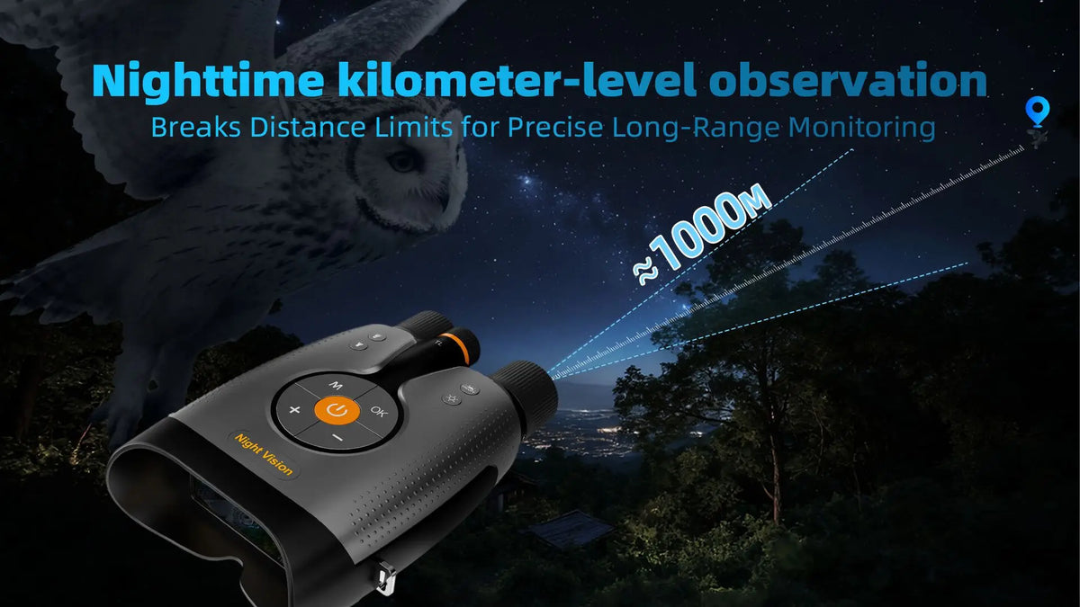 GOYOJO True 4K Night Vision Binoculars 1200m Long Range Night Viewing Goggles Full Color Photo and Video with App Control for Camping
