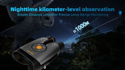 GOYOJO True 4K Night Vision Binoculars 1200m Long Range Night Viewing Goggles Full Color Photo and Video with App Control for Camping