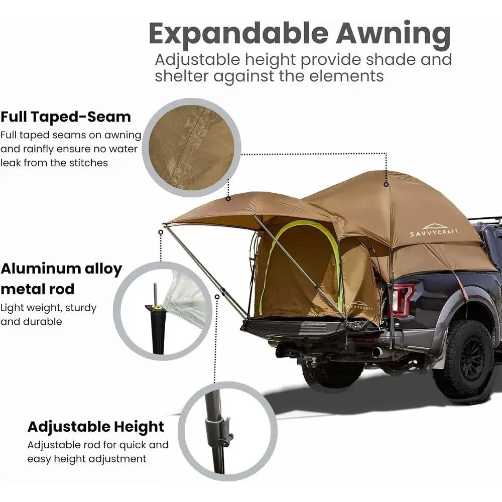 2 Person Waterproof Camping Truck Bed Tent - Large Size