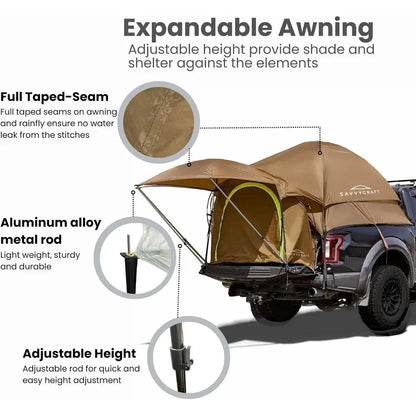 2 Person Waterproof Camping Truck Bed Tent - Large Size