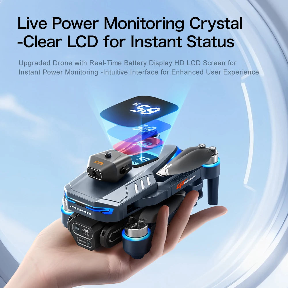 GT8 Drone 8K HD Professional Dual Cameras WiFi Optical Flow Positioning Brushless UAV With Screen Obstacle Avoidance RC Drone To
