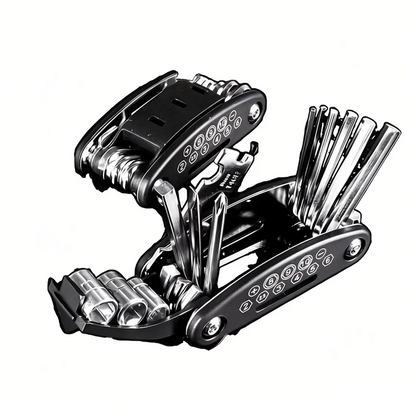 16-in-1 Socket Wrench Set, Non-Slip Rotating Head. Durable Stainless Steel for Home, Repairs & Camping