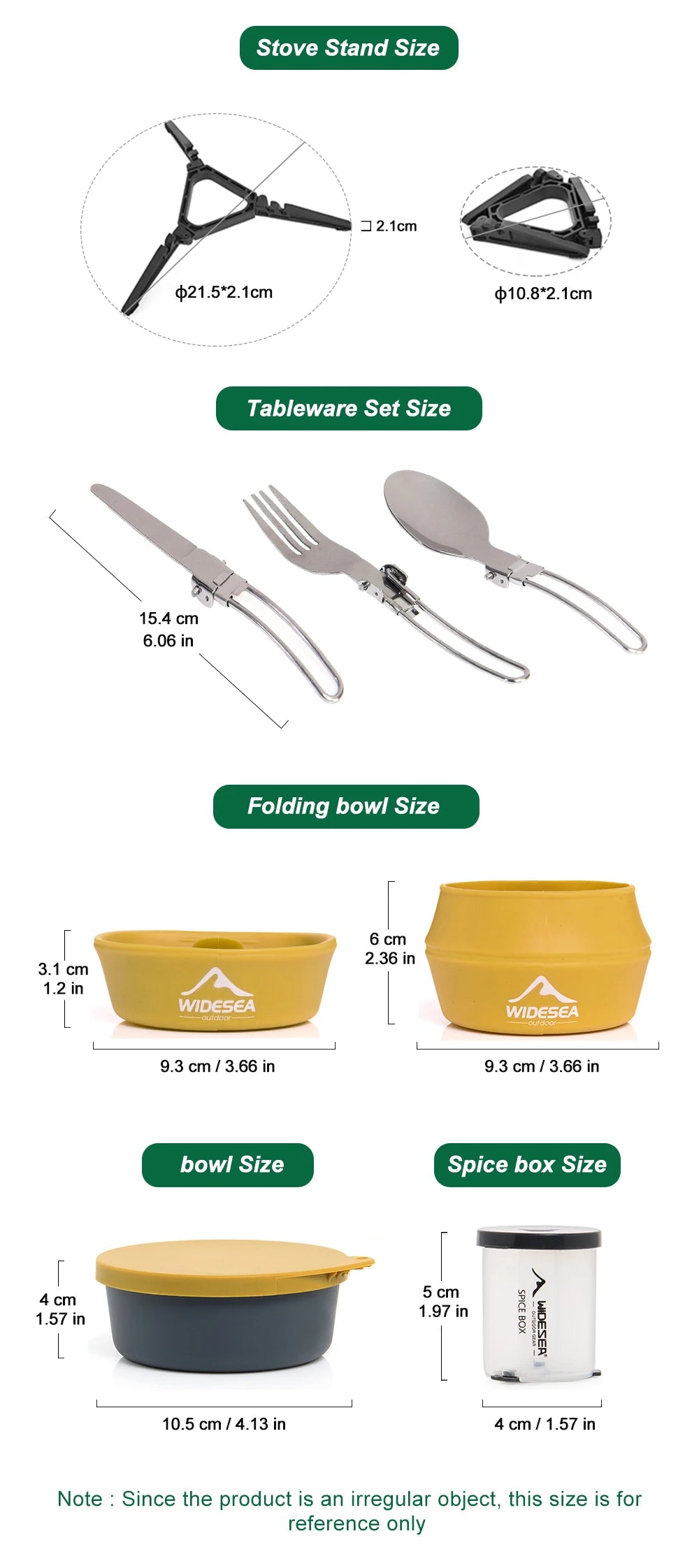 Widesea Camping Gas Stove Tableware Set Portable Gear Tourist Gadgets Kitchen Stuff Cooking Survival Camper Accessories Supplies