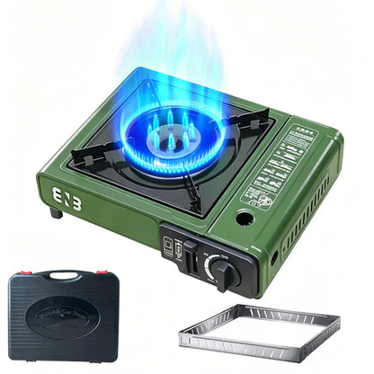 Portable Butane Camping Stove – Compact Windproof Outdoor Burner with Carrying Case, Fuel-Efficient Design for Camping, Hiking, Survival & Emergency Cooking