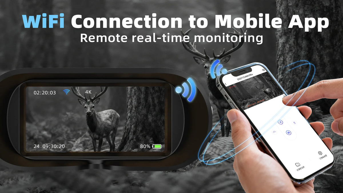 GOYOJO True 4K Night Vision Binoculars 1200m Long Range Night Viewing Goggles Full Color Photo and Video with App Control for Camping