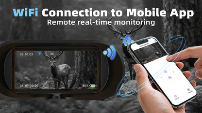 GOYOJO True 4K Night Vision Binoculars 1200m Long Range Night Viewing Goggles Full Color Photo and Video with App Control for Camping