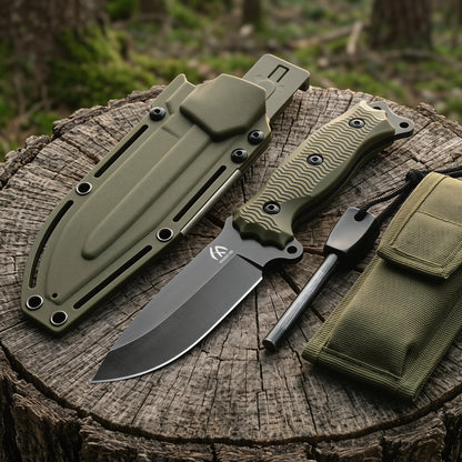 Outdoor Leisure Multi-Purpose Practical Stainless Steel Knife Camping Picnic Outdoor Organization Multifunctional Straight Knife lightweight and Easy to Carry Manual Tool Knife