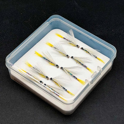 2 Boxes Bundle(Total 112Pcs Flies)Fly Fishing Flies Set with Fly Box, 2 Boxes Dry Wet Nymph #4#6#8#10 Hooks for Trout Salmon Bass