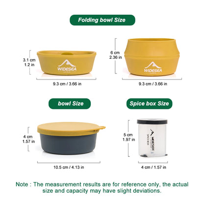 Widesea Camping Gas Stove Tableware Set Portable Gear Tourist Gadgets Kitchen Stuff Cooking Survival Camper Accessories Supplies