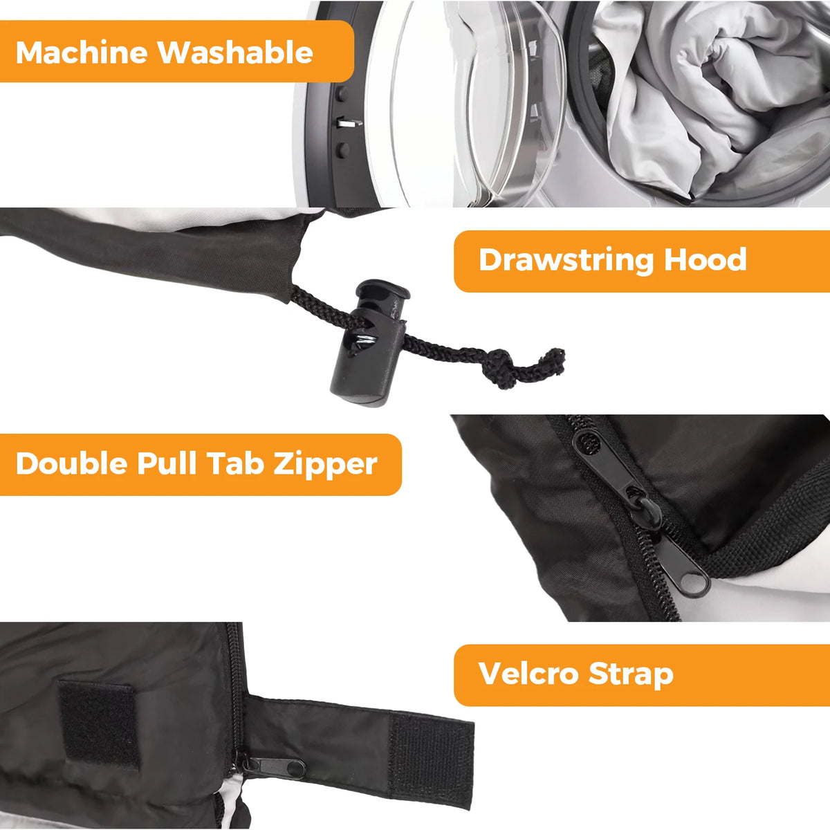 A lightweight 3-season double sleeping bag designed for two adults. It includes pillows, packs into a compact carrying bag, and is intended for camping, hiking, fishing, festivals, and road trips.