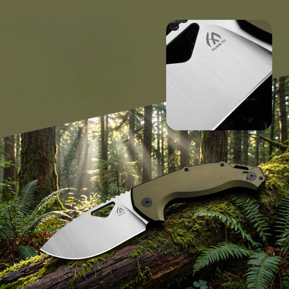 Stainless Steel Folding Knife Portable Pocket Knife for Outdoor Camping Fishing and Cutting Fruits and Vegetables