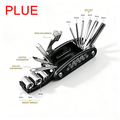 16-in-1 Socket Wrench Set, Non-Slip Rotating Head. Durable Stainless Steel for Home, Repairs & Camping