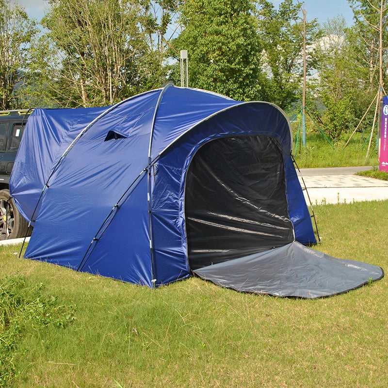 3-4 Person SUV Camping Tent PU4000 Waterproof with Mesh Bug Door, Cross-Ventilated Quick-Pitch Design, Built-In Floor