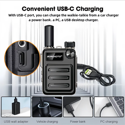 High Power Walkie Talkie with Noise Reduction Clear Sound One-Click Pairing Long Standby And Strong Penetration for Outdoor Comm
