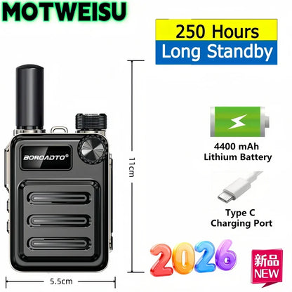 5W Mini UHF Walkie Talkie – 16-Channel Two-Way Radio, 400–470MHz, Long Standby, Portable Handheld Transceiver