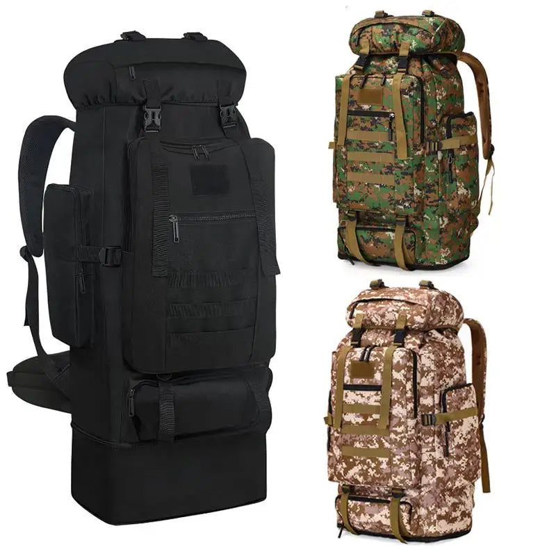 1pc 90L Hiking Daypack Backpack Expandable Waterproof Rucksack for Camping Outdoor Sport Traveling Large Capacity Sport
