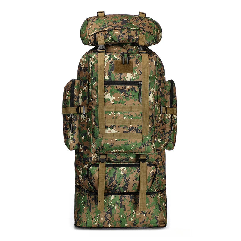 1pc 90L Hiking Daypack Backpack Expandable Waterproof Rucksack for Camping Outdoor Sport Traveling Large Capacity Sport