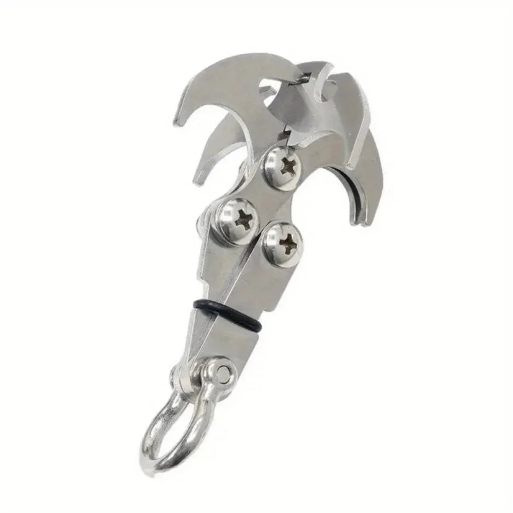 Heavy Duty Flying Tiger Gravity Hook Stainless Steel Folding Grappling Outdoor Survival Climbing Claw Multitool Camping Gear