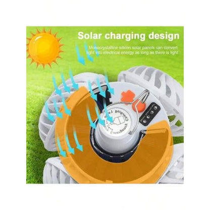 2-in-1 Foldable Solar Camping Lantern – Portable USB Rechargeable LED Light