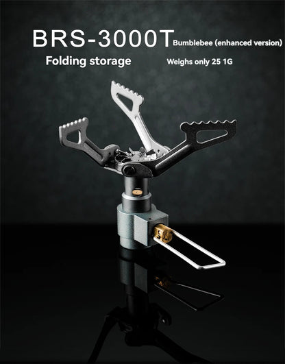 BRS-3000T Titanium Mini Camping Gas Burners 25g One-Piece Pocket Stove Outdooor Hiking Folding Cooking Furnace Portable ﻿