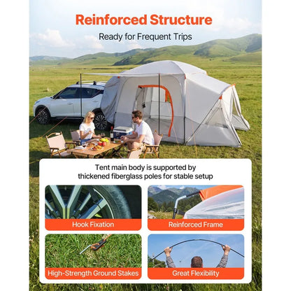 13' x 10' SUV Tailgate Camping Tent – Waterproof Outdoor Camping Shelter for Hiking, Road Trips, Tailgating & Family Adventures