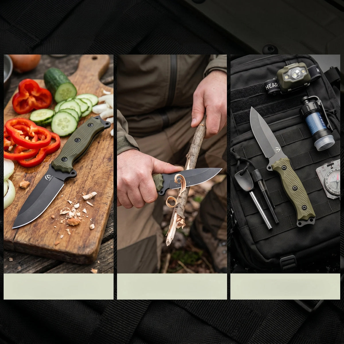 Outdoor Leisure Multi-Purpose Practical Stainless Steel Knife Camping Picnic Outdoor Organization Multifunctional Straight Knife lightweight and Easy to Carry Manual Tool Knife