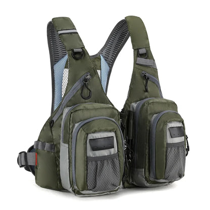 Fishing Vest With Multiple Pockets, Lightweight Fly Fishing Vest, One Size Adjustable Vest